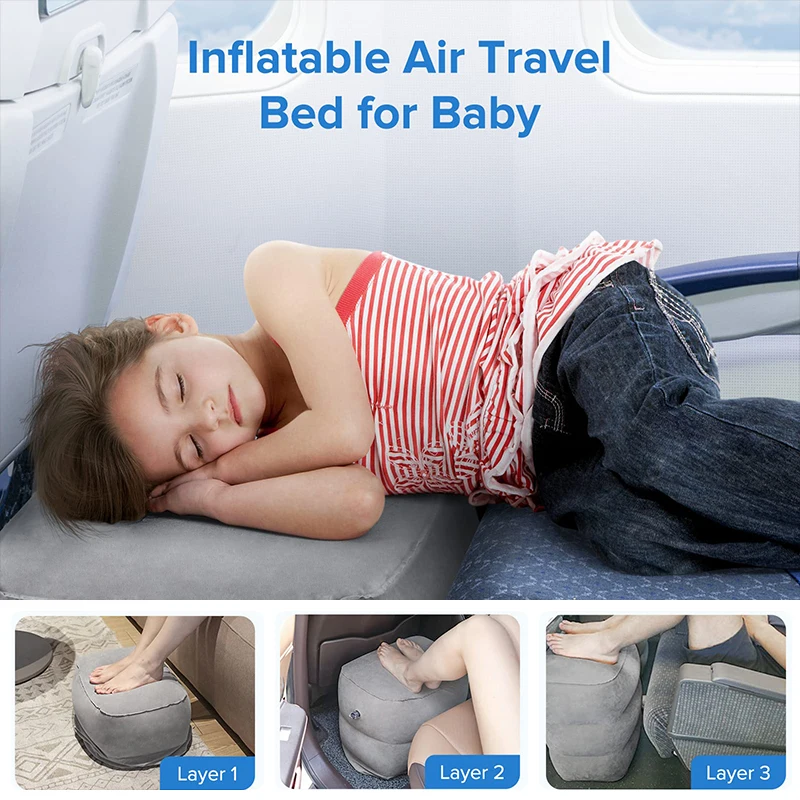 Inflatable Travel Foot Rest Pillow Chair 4
