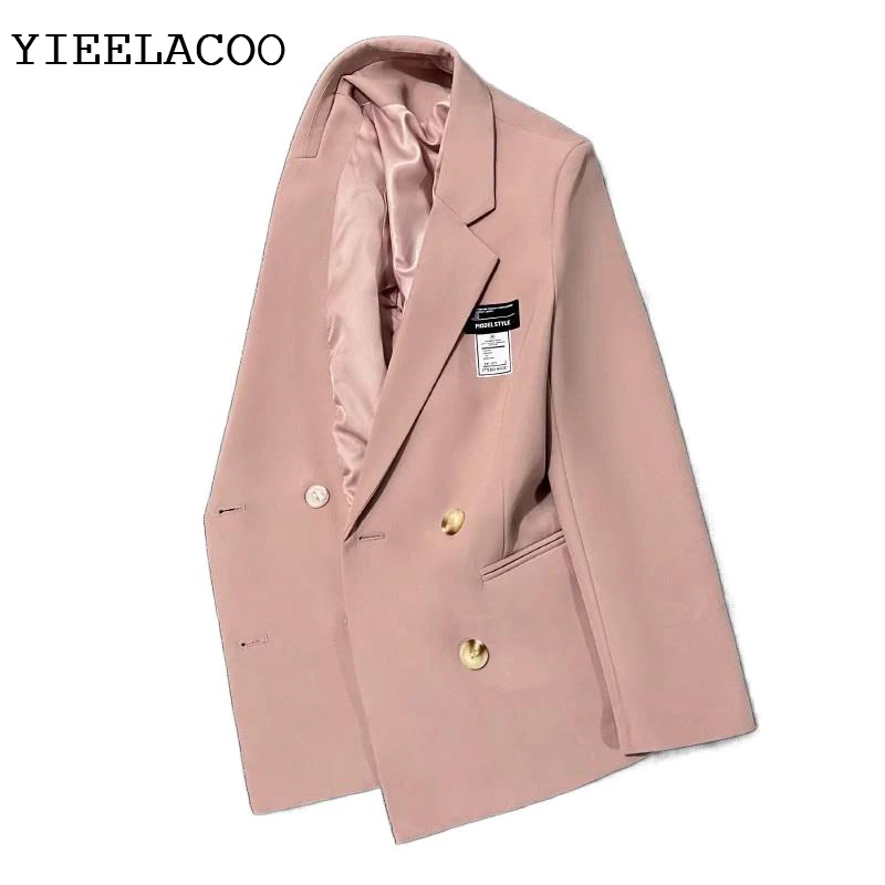 

Autumn 2023 New Lotus Pink Blazer Women's Design Feel Versatile Student Suit