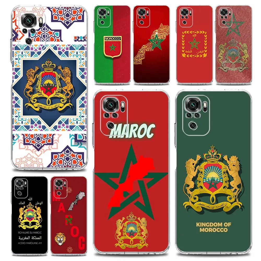 Фото Чехол для телефона с паспортом марокканского флага Марокка для Xiaomi Redmi Note 14 13 12 4G 9 8 10 11 Pro Plus 5G 14C 13C 12C 10C 9C Прозрачный чехол №1