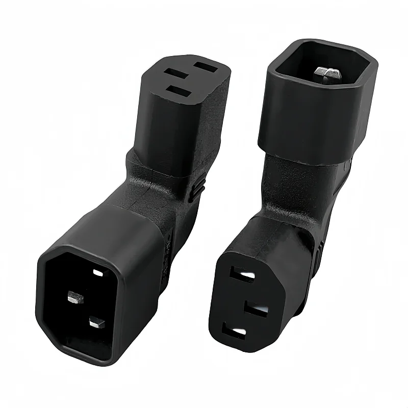 IEC C14 TO C13 Адаптер питания с левым и правым изгибом IEC320 onnector Converter Разъем папа-мама