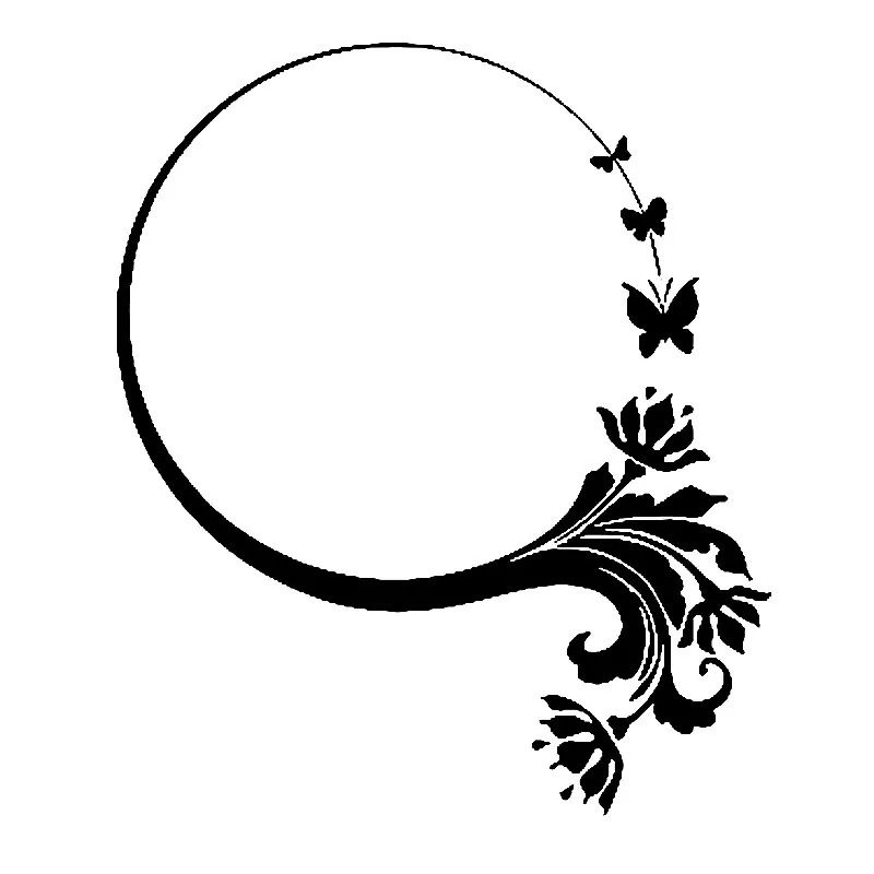 

Butterfly Bouquet Design Art Decal Car Decoration Personality Pvc Car Window Waterproof Sticker Black/white, 14cm*12cm