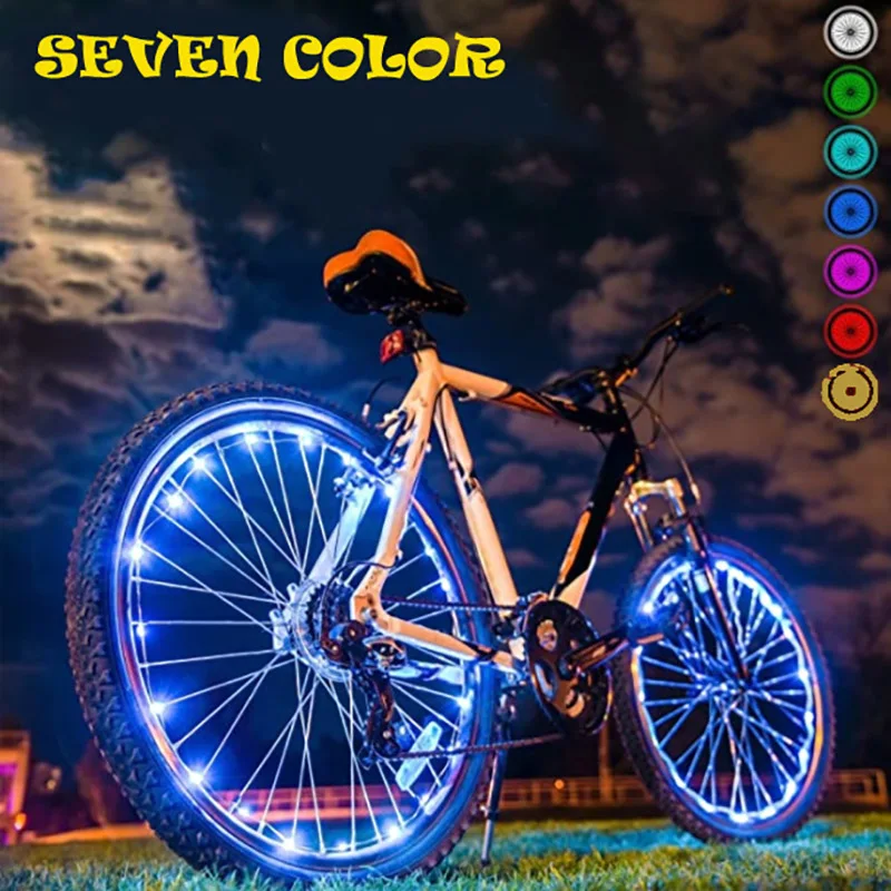 

Led Portable Waterproof Bike Wire String Light Warning LED Bicycle Wheel Light Flas Light Party Outdoor Lights Outdoor Decor