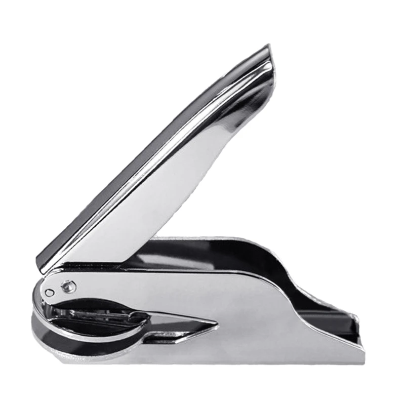 

DIY Embosser Seal Stamp Hand-Held Stainless Steel Logo Library Embossing Stamp