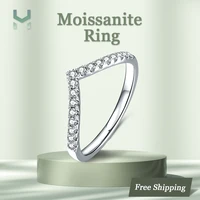classic v line 925 silver high clarity d color vvs1 laboratory grown cvd hpht moissanite diamond ring for women