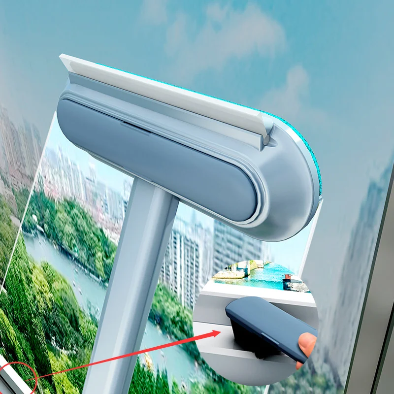 

Window Washing Brush Handheld Cleaner Brush with Dead Ends Brush Double Sided Dust Broom Household Cleaning for Washing Windows