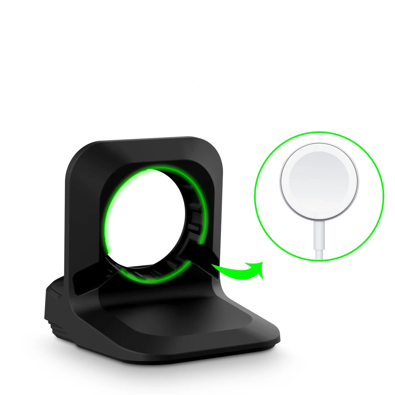 Silicone charging stand for Apple watch Compatible with series UItra 8 7 6 5 4 SE 45mm 41mm 44mm 42mm 40mm 38mm Watch stand base