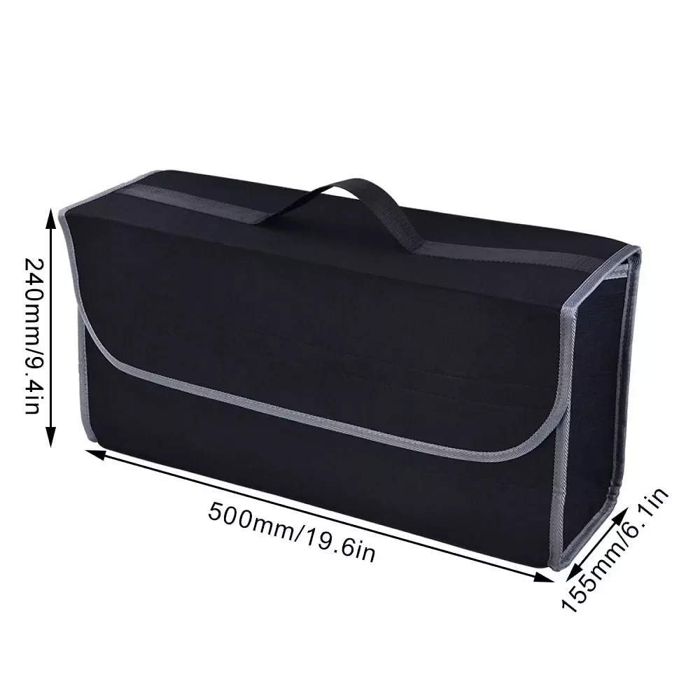 

Trunk Organizer Car Soft Felt Storage Box Cargo Container Box Trunk Bag Stowing Tidying Holder Multi-Pocket