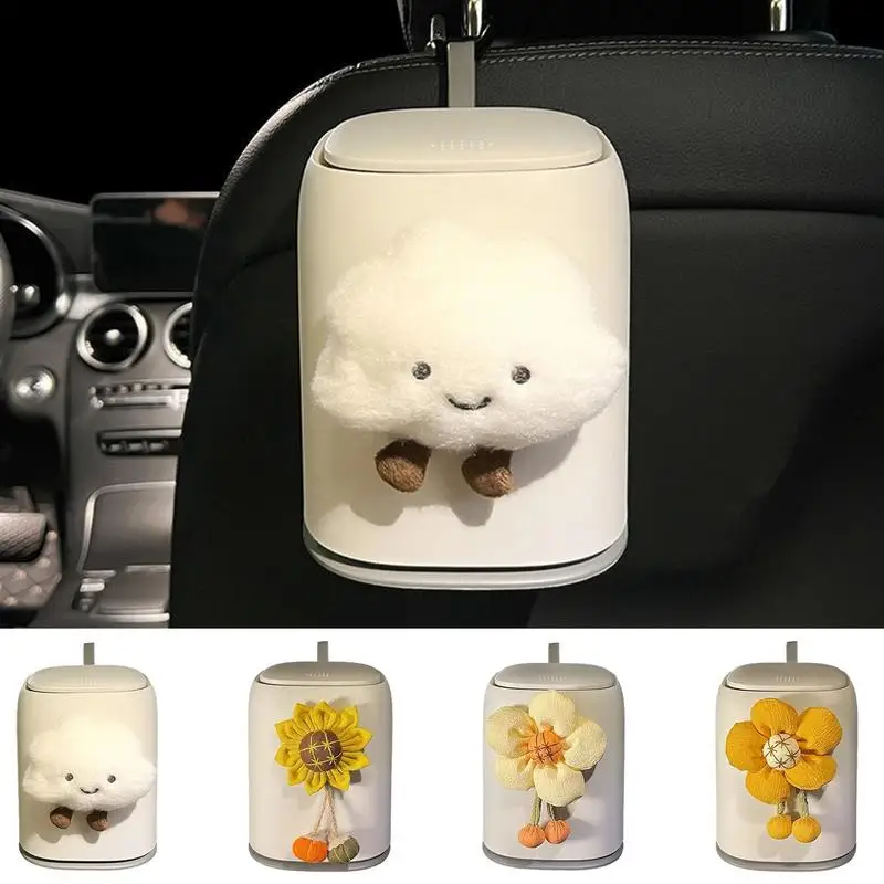 

Car Trash Can Mini Trash Can For Car Leak-proof Car Organizer Garbage Can For Car Interior Cleaning & Organization Multipurpose