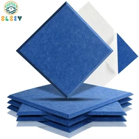 soundproof wall panels 6 pcs 3d self adhesive square for music studio acoustic panel absorcion sound insulation home accessories