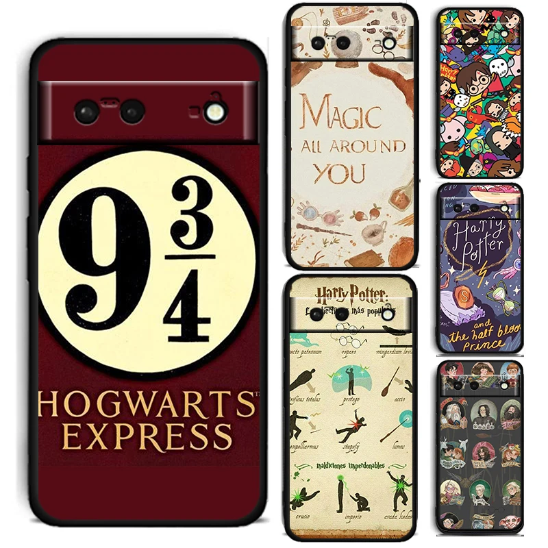 

Malfoy harrys P-potter Cute For Google Pixel 7 6 6A 5 4 5A 4A XL Pro 5G Silicone Shockproof Soft TPU Black Phone Case Cover