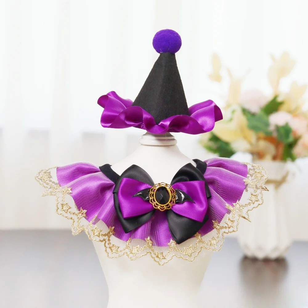 Кружевной воротник на Хэллоуин кружевное полотенце и шляпа аксессуары arty