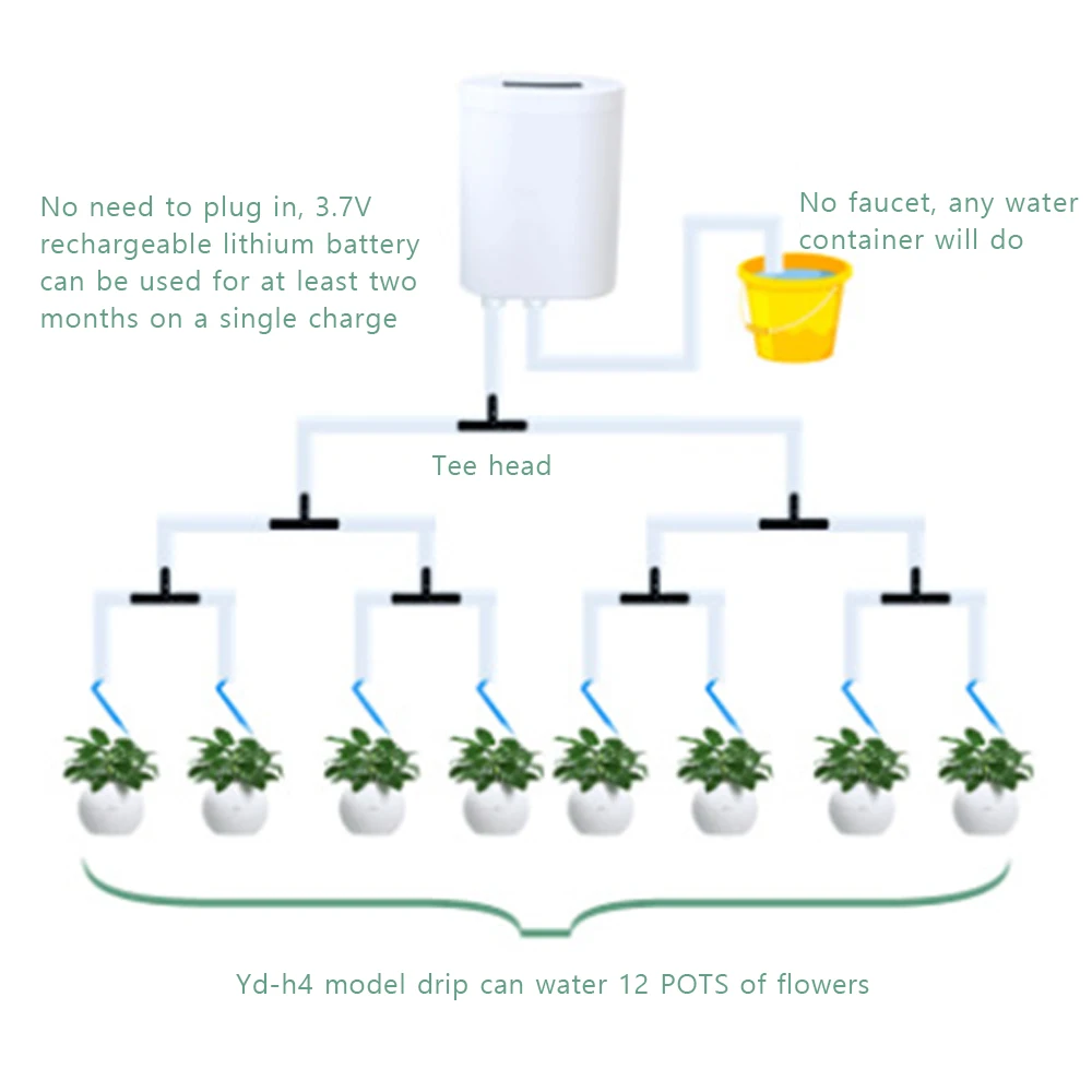 8/4/2 Heads Automatic Watering System House Intelligent Garden Water Pump Timer Controller Indoor Plants Drip Irrigation Device |