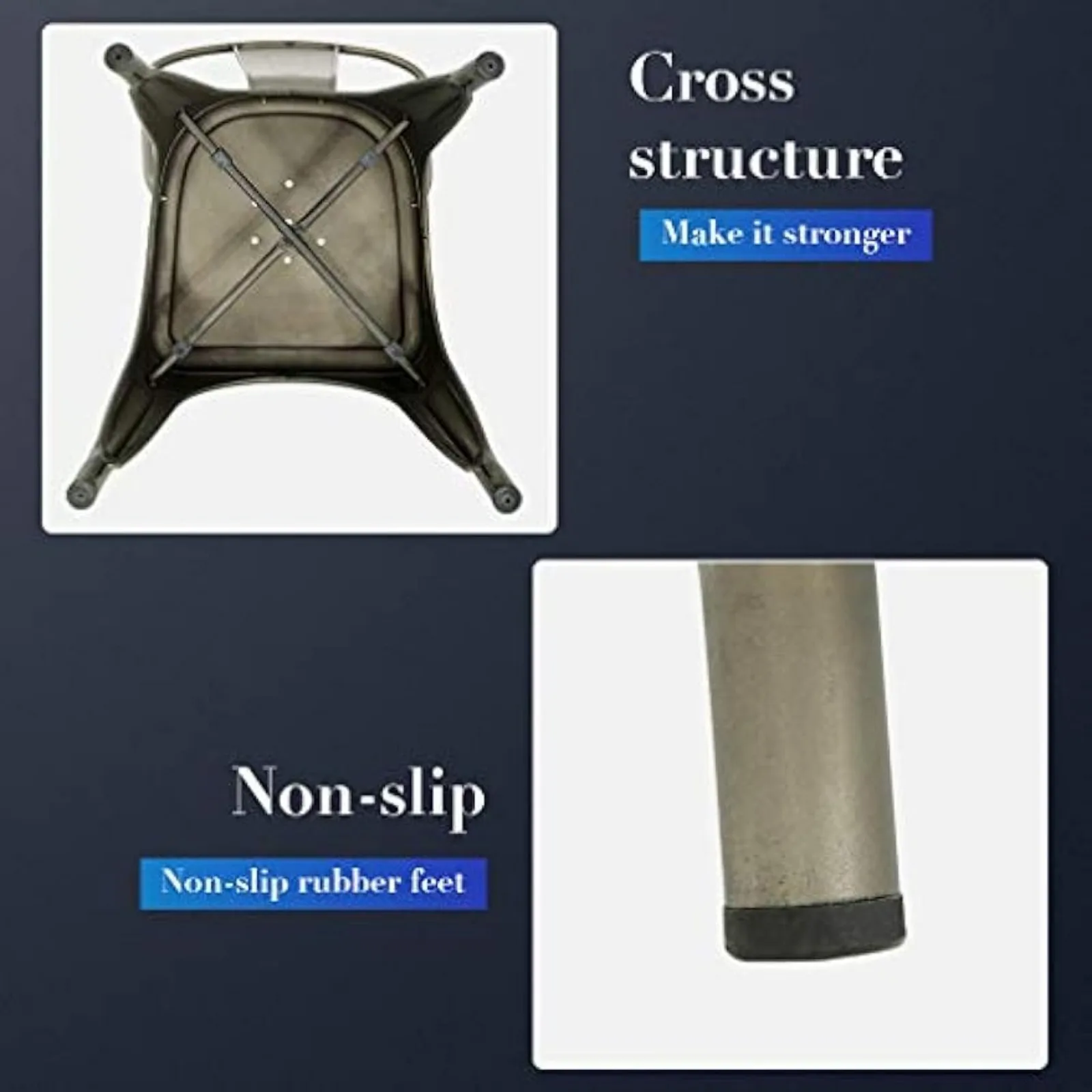 Металлический стул обеденный набор из 4 патио домашняя кухня 18-дюймовый для