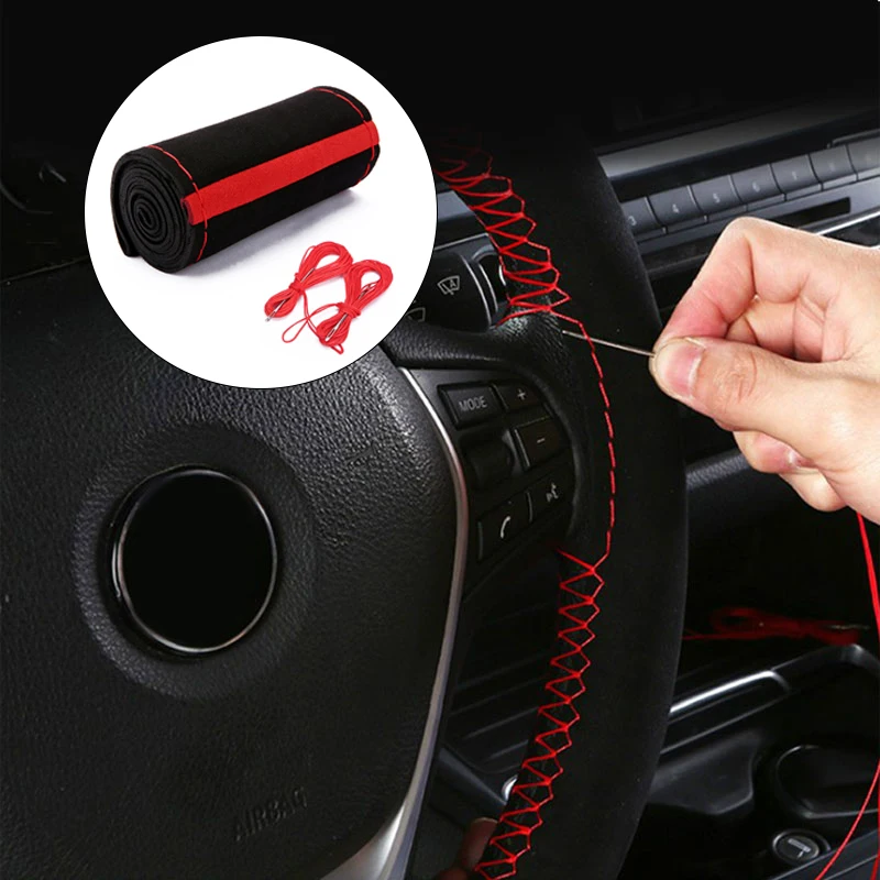 Меховая оплетка руля для автомобиля универсальная 38 см защитный чехол