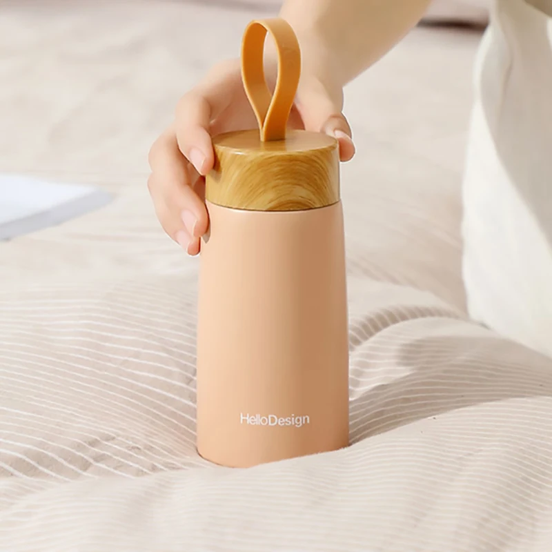 Loves Mini Thermos Cup 280 ml 304 Stainless Steel Girl Insulated Bottle Leak-proof Portable Handle Tumblers Children Coffee Mug