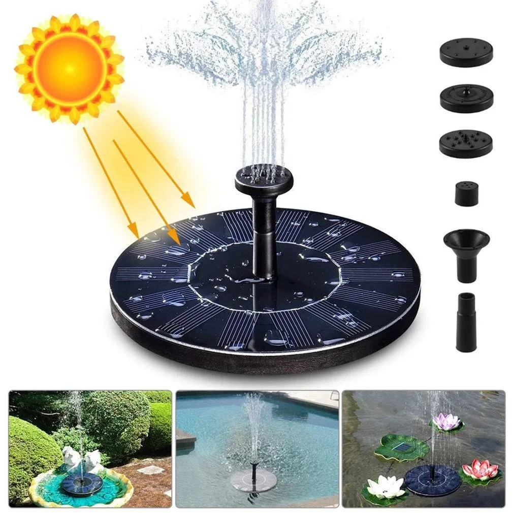 

Floating Solar Fountain Garden Water Fountain Pond Decor Solar Panel Powered Fountain Water Pump Garden Patio Lawn Decoration