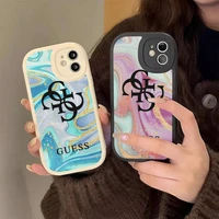 luxury guess glitter gradient marble texture phone case hard leather phone case for iphone 11 12 13 pro max 8 7 plus x xr xs