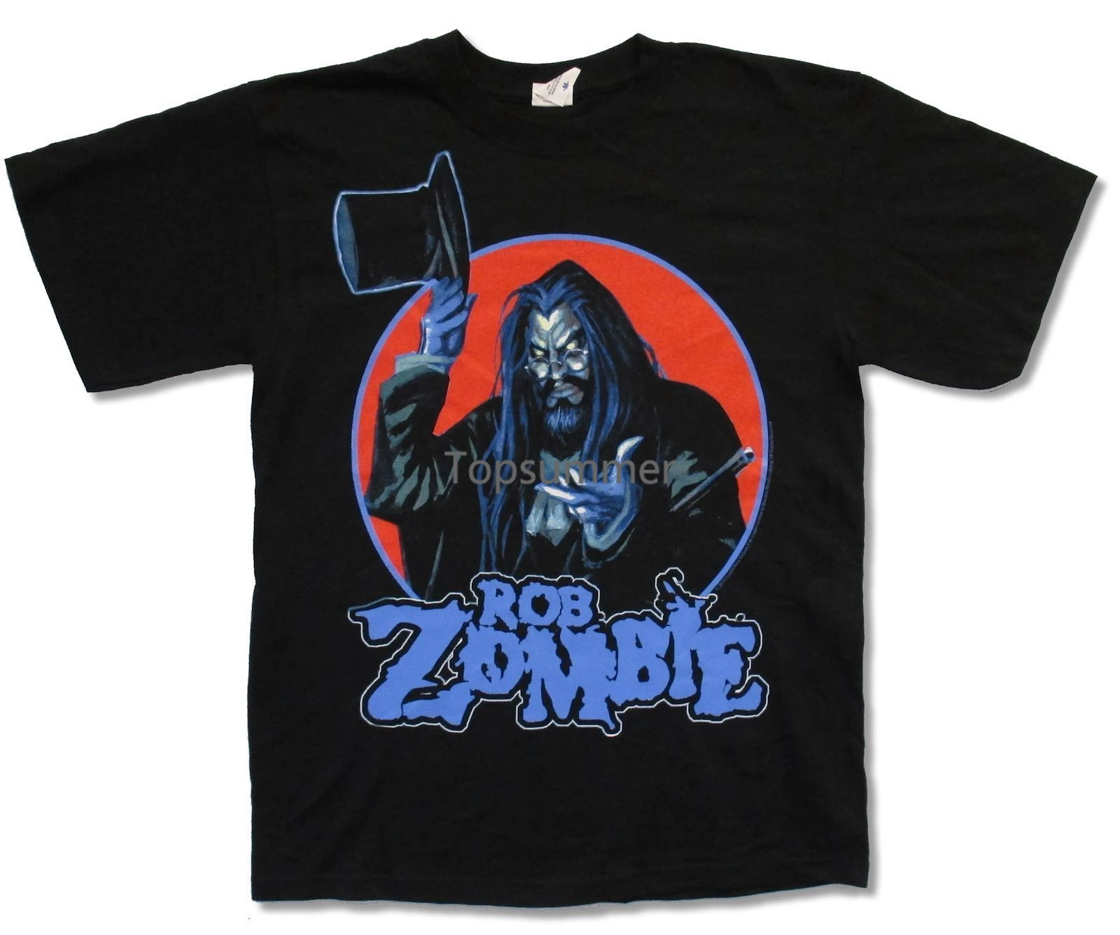 

Rob Zombie Magician Black T-Shirt New Music White Adult