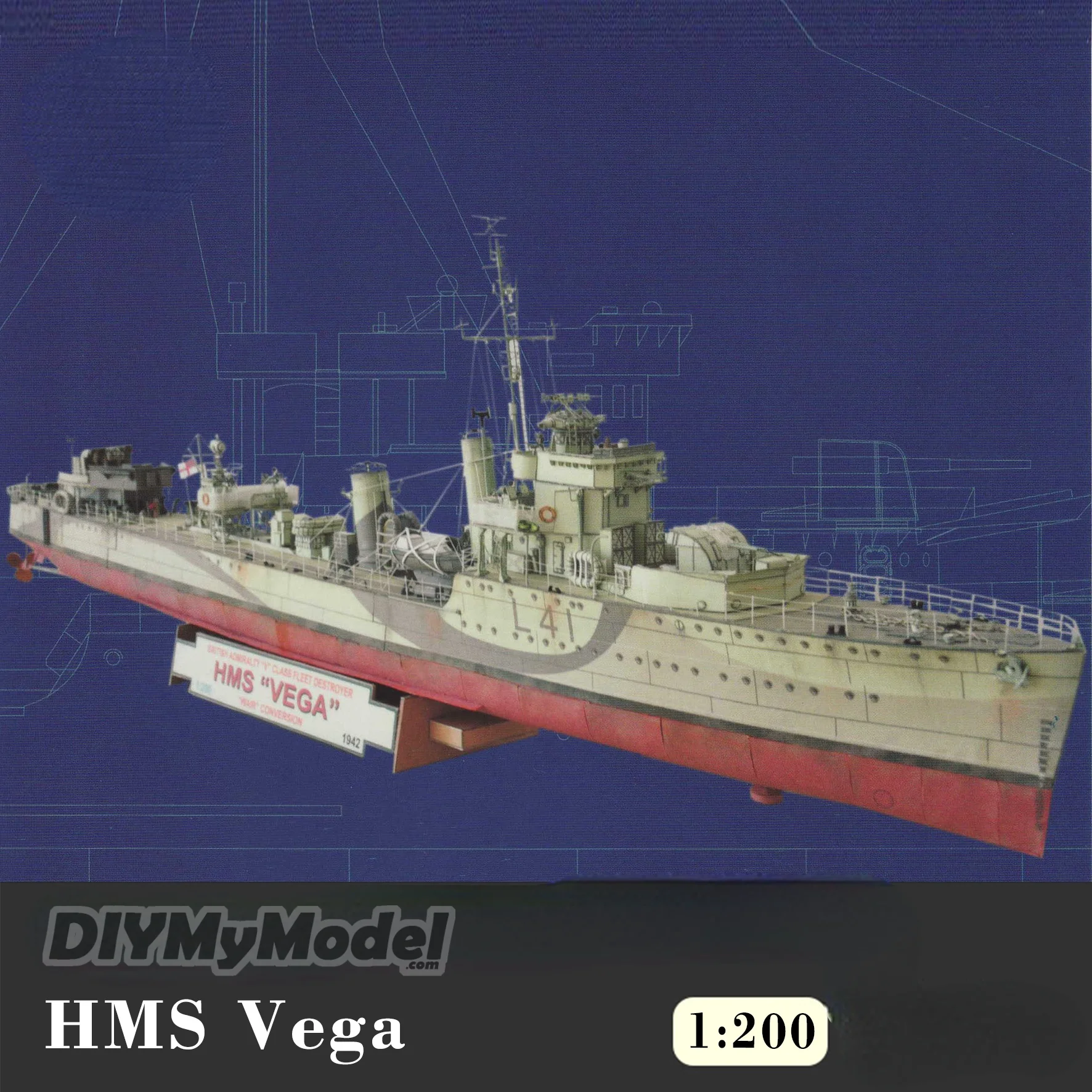 

DIYMyModeI Британский класс L41 Vega Звездный Разрушитель 1:200 DIY Бумажная модель ручной работы набор игрушек ручной работы пазлы подарок КИНО prop