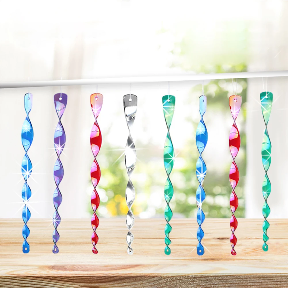 

Reflective Bird Repelling Stick Waterproof Bird Repelling Wind Chimes Safe Bird Repellent Screw Convenient for Garden Decoration