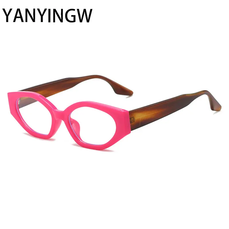 

Vintage Cat Eye Two-color Splicing Glasses Frame Men Anti Blue Light Women Fashion Computer Eyeglasses Prescription Glasses