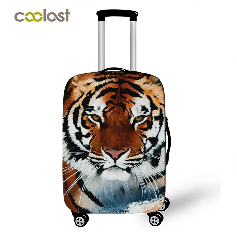World Map / Animal Print Thick Luggage Cover Travel Accessories Elastic Suitcase Cover Travel Trolley Case Protective Covers