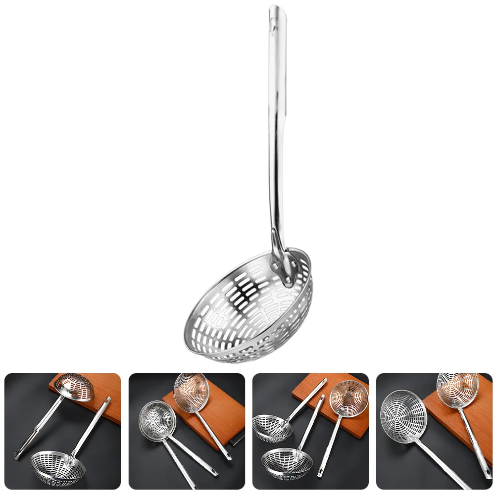 

Kitchen Utensils Frying Strainer Drainer Cooking Stainless Steel Colander Sieve Pasta Strainers Slotted Spoons Noodle