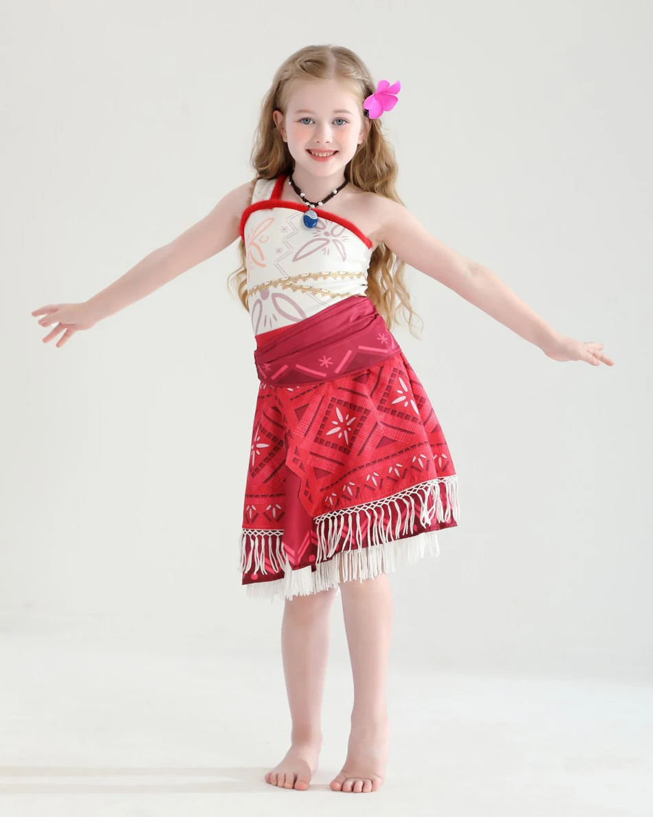 Новое платье Моаны из фильма для девочек 2 костюм вечеринки на Хэллоуин нарядная