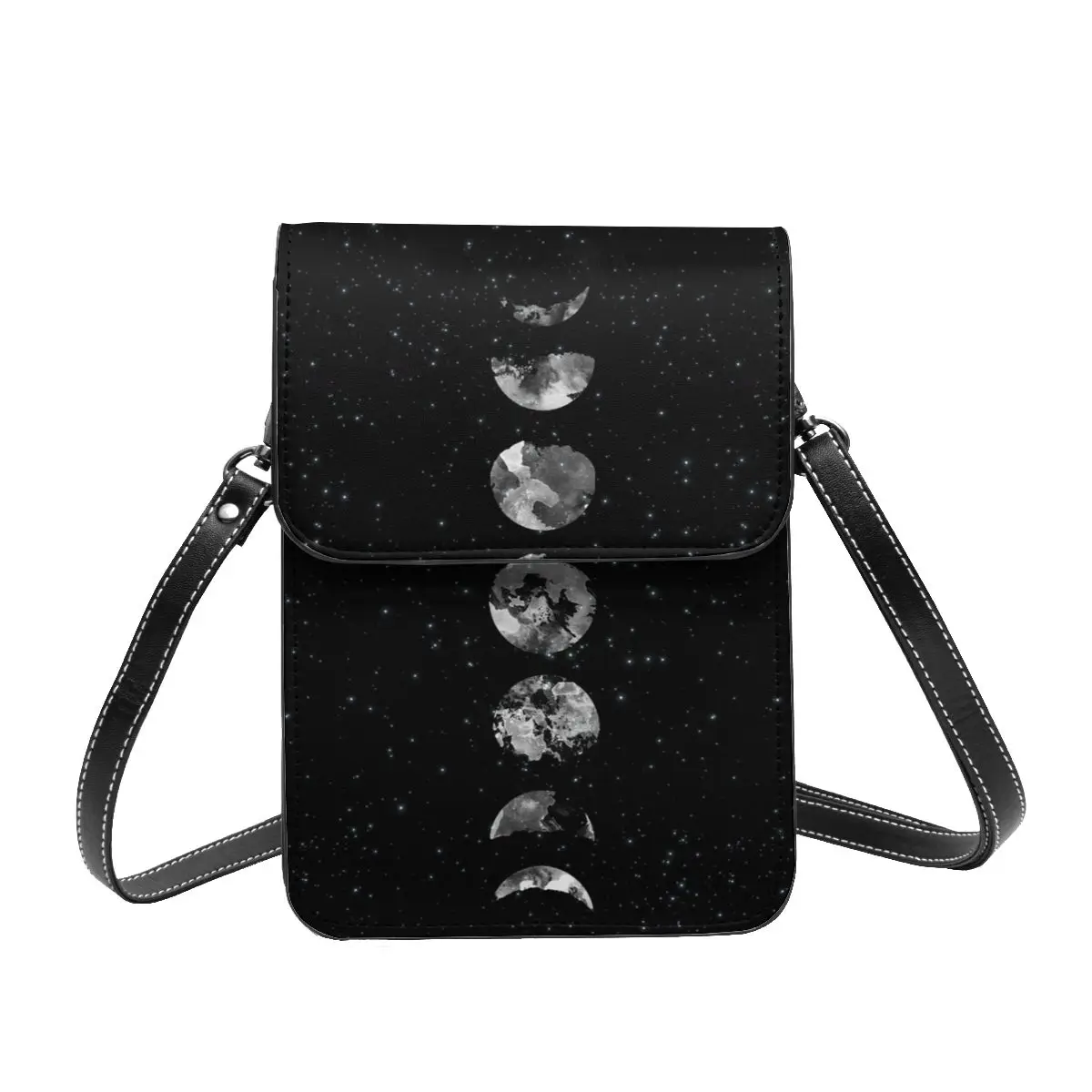 

Moon Phases Shoulder Bag Space Bulk Funny Mobile Phone Bag Leather School Female Bags