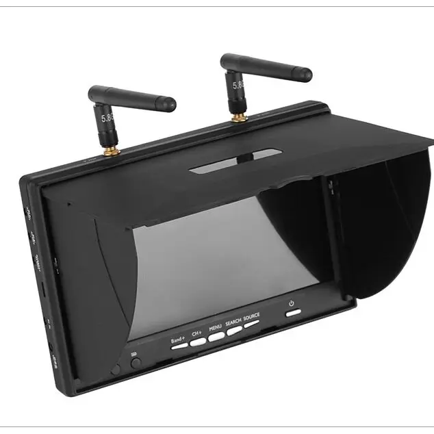 Фото FPV-монитор XAERO Eachine LCD5802D 7 дюймов – 5.8G 40-канальный диверситивный приемник с DVR и встроенным аккумулятором для радиоуправляемых дронов №2