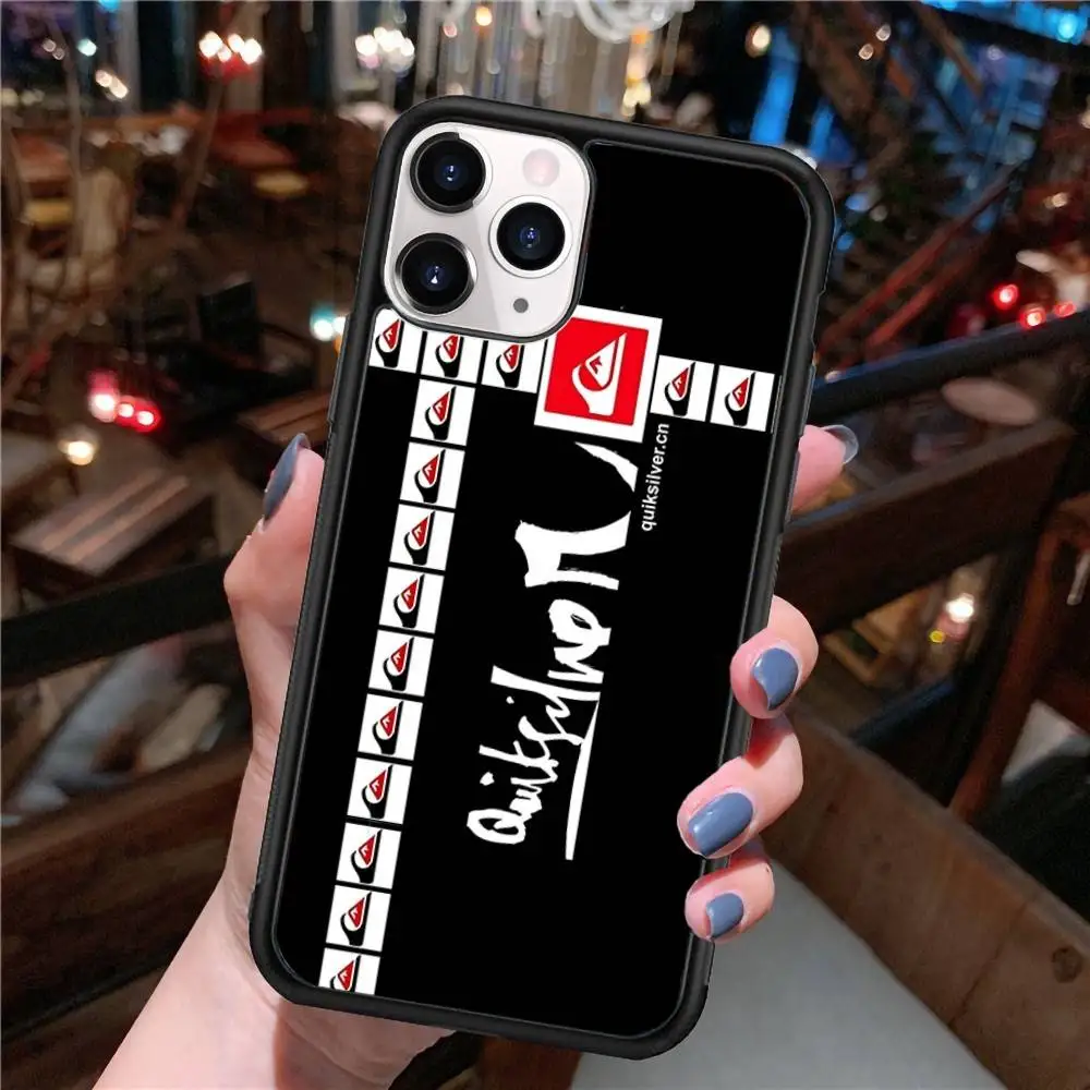 Фото Чехол Q-QuiksilverS LOGO для iPhone 17 16 Pro Max Air 15 14 13 12 Mini Plus 11, жесткий, из ПК+ТПУ, задняя крышка для телефона №2