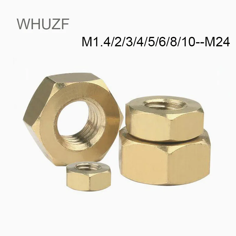 

Copper Hexagon Nut Brass Hex Nut M1.4 M1.6 M2 M3 M4 M5 M6 M8 M10 M12 M14 M16 M18 M20 M22 M24 Brass Screw Cap Lock Nut Screw Cap