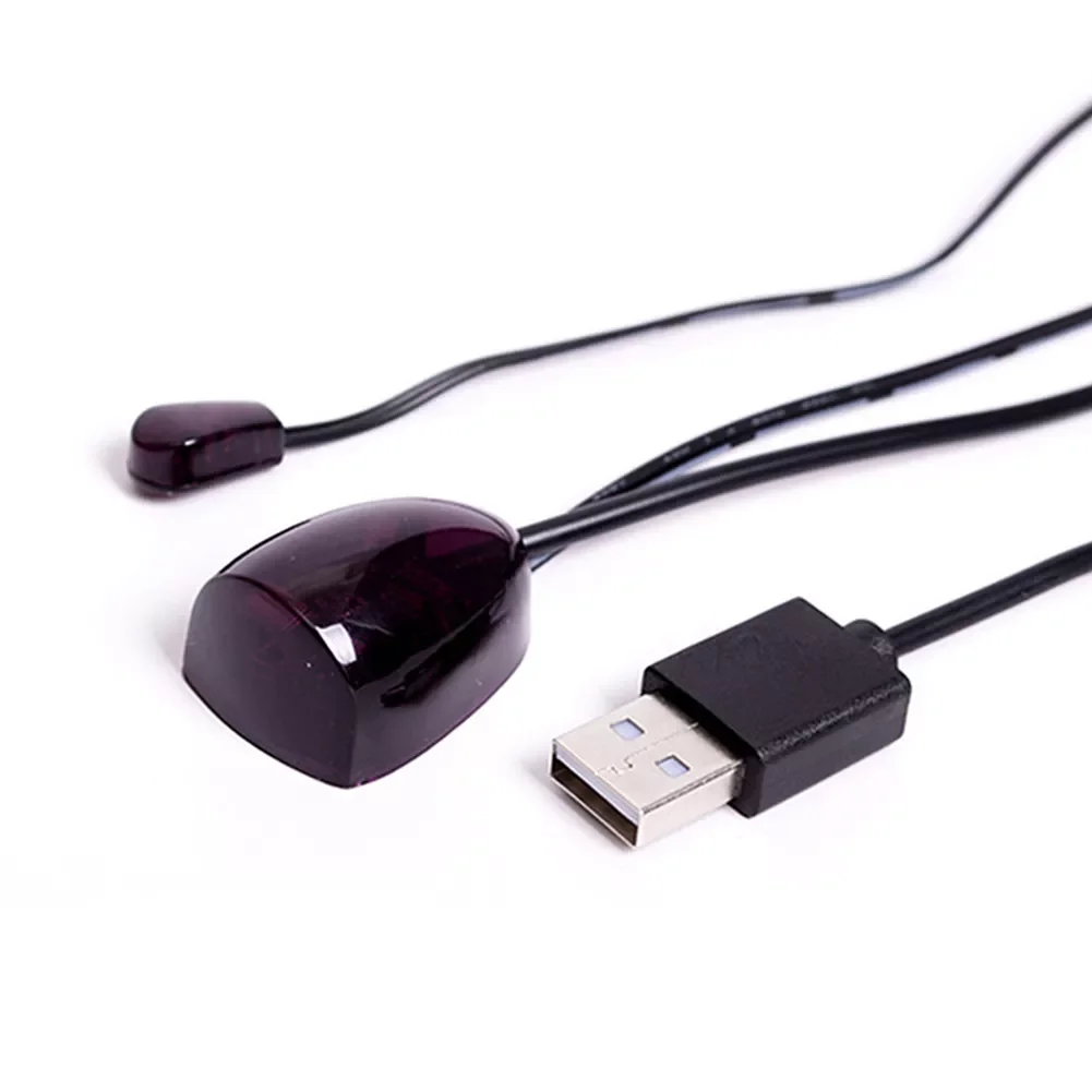 

Adapter Infrared IR Remote Extender Repeater Receiver Transmitter Black For TV Set STB DVD DVR PVR Video Recorder
