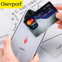 phone back wallet card slot case for iphone 13 12 11 pro max x xs xr max 6 7 8 plus se2 case luxury sticker silicone phone funda