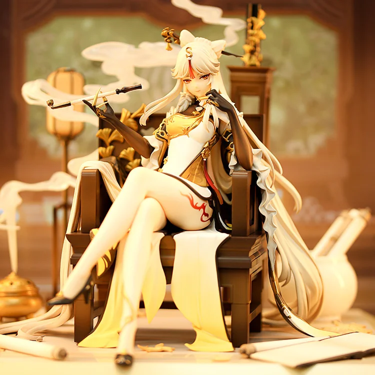 

27cm Genshin Impact Ningguang Anime Figure PVC Action Figures Sexy Desktop Klee Paimon Figurine Collection Model Doll Toy