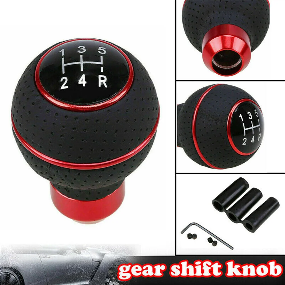

5-Speed Universal Manual Car Gear Shift Knob Lever Stick Shifter Black + Red Kit Car Accessories High Quality Gear