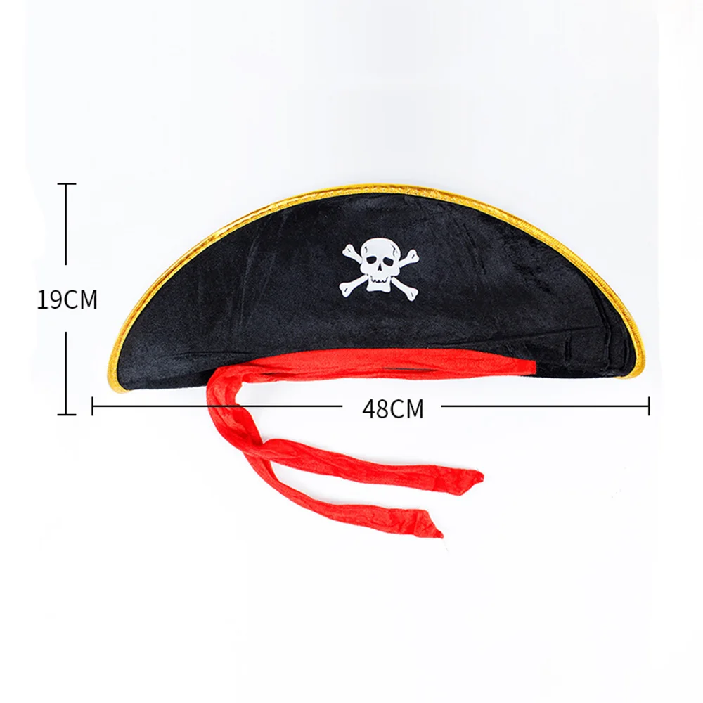 Пиратская шляпа с принтом черепа пиратская костюм кепка для Карибского