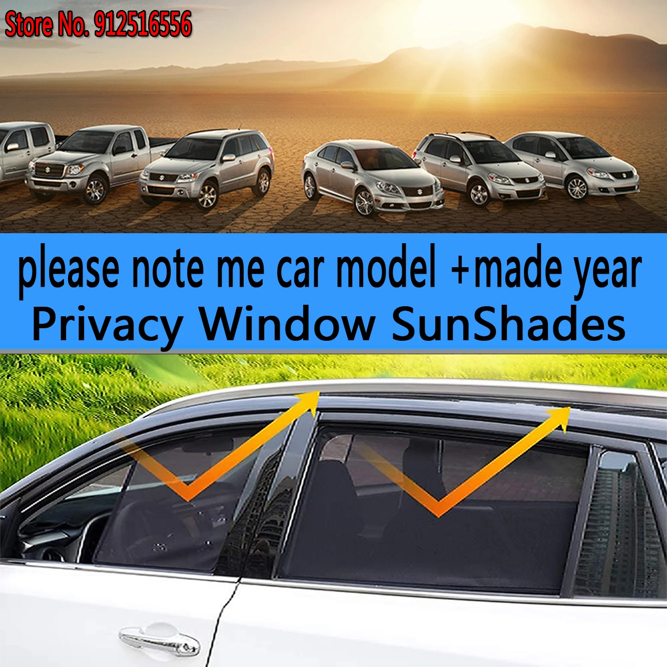 

Side Sun Shade Shading Protection Window SunShade Sunshield Accseeories For Suzuki Alto Ciaz Alivio Swift Jimny SX4 S-Cross