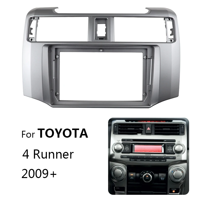 

9" 2 Din Head Unit Car Radio Fascia For TOYOTA 4 Runner 2009+ Auto Stereo Audio Player DVD Panel Dash Kit Frame Bezel Faceplate