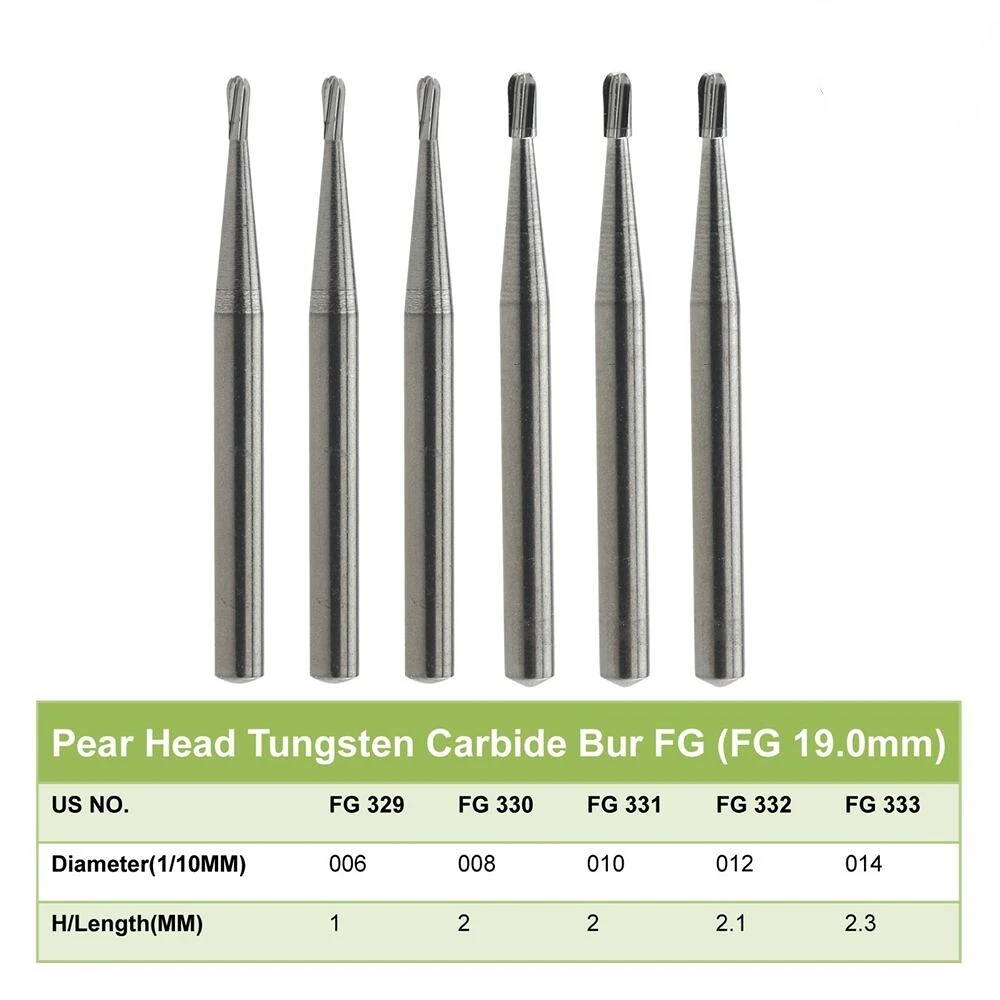 Wave Dental Tungsten Carbide Bur Pear Friction Grip FG 330 331 332 PRIMA UK