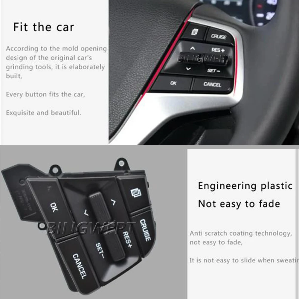 Фото Кнопочный переключатель для Hyundai ACCENT 2019 2020 2021 2022 2023, круиз-контроль, многофункциональный руль, автомобильные аксессуары, правый №4