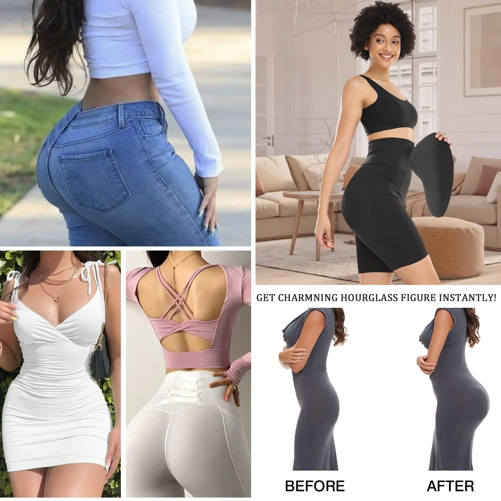 Hip Pads for Women Shapewear Butt Lifter Body Shaper with Butt Pads Hip Padded Shapewear Enhancer to Make Butt Bigger Daily Wear