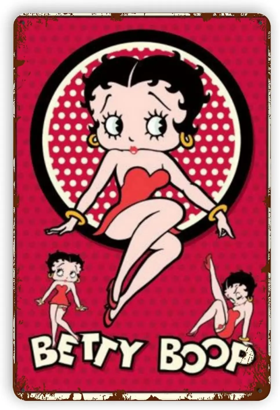 Металлические винтажные жестяные знаки Ovonetune Bet_ty Boop, металлические настенные декоративные жестяные знаки для баров, клубов, кафе