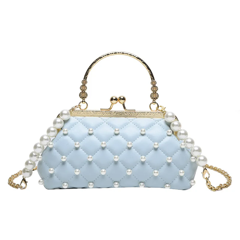 2022 New fashion hand bill of lading shoulder slant pearl with Cheongsam bag Dinner dress princess bag