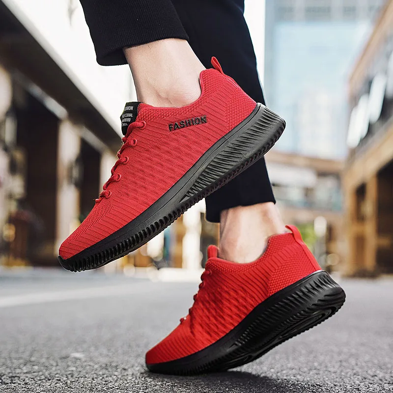 Fashion Sneakers Men Walking Shoes Breathable Knitted Mesh Light Weight Sport Running Shoes Women for Fitness Gym Casual Shoes