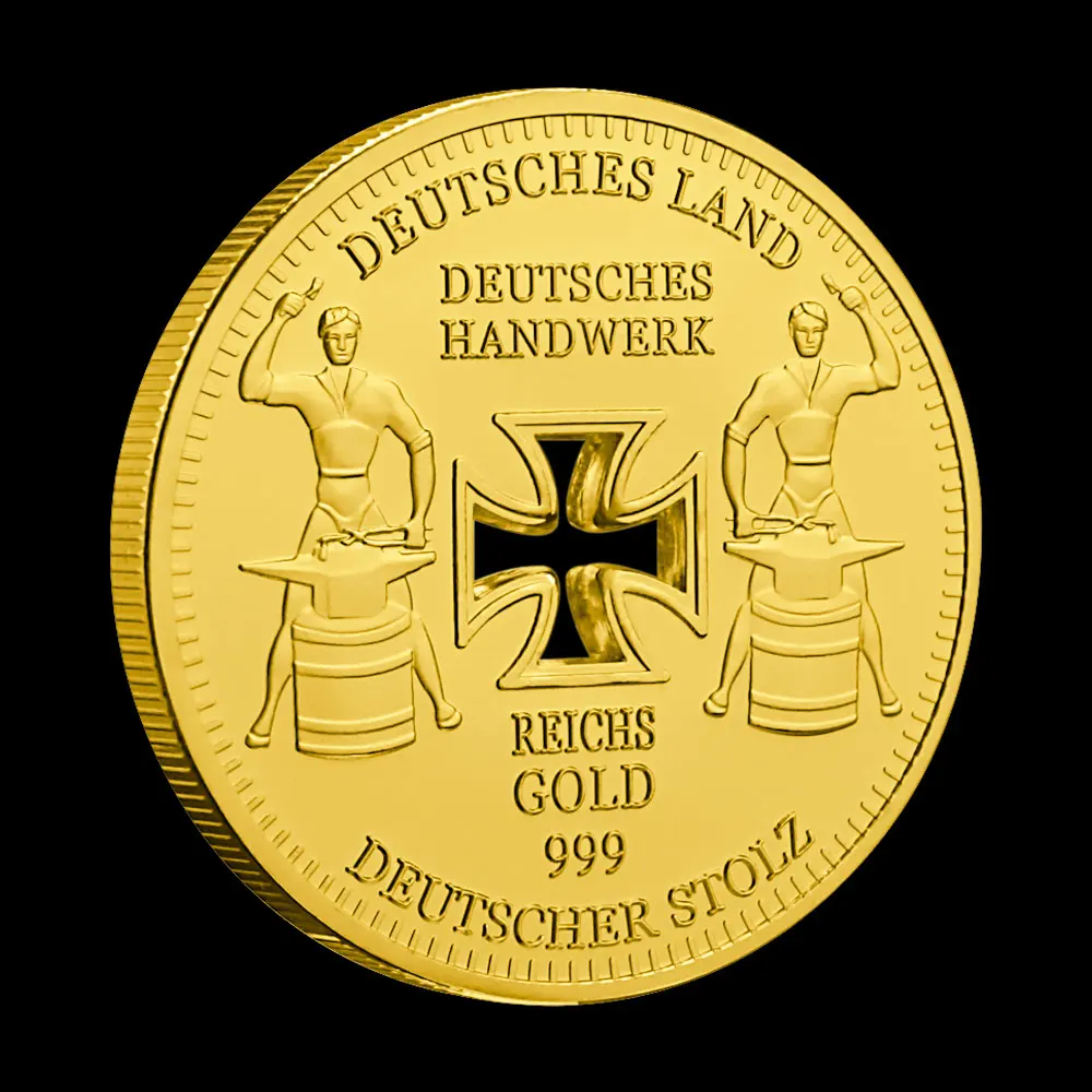 Памятная монета с позолоченным покрытием крестом 1889 г. | Дом и сад