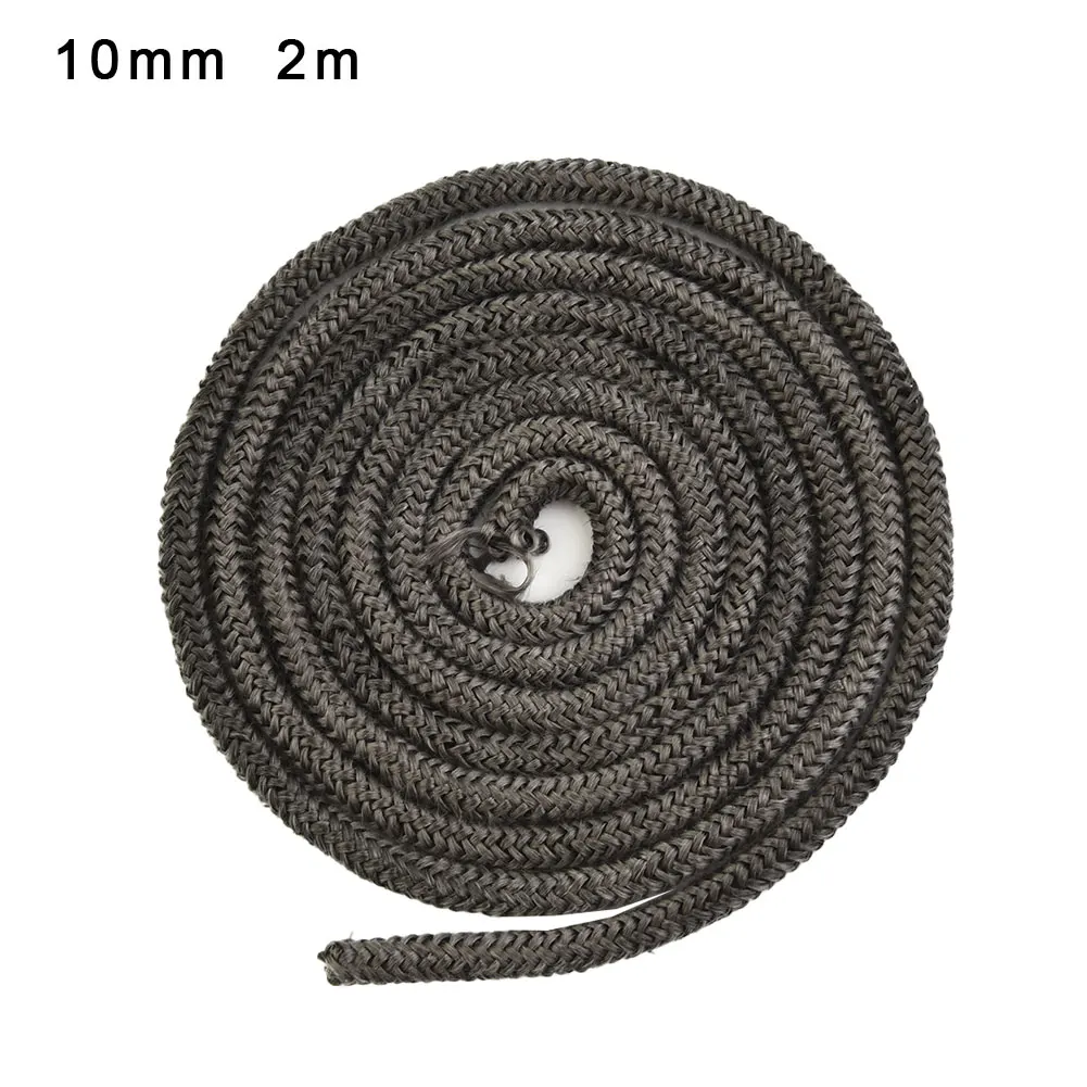 

10/12mm 2m Black Gasket Cord Stove Door Fireplace Cord Fire Rope Wood Burning Stove Log Burner Door Seal Stoves Accessories