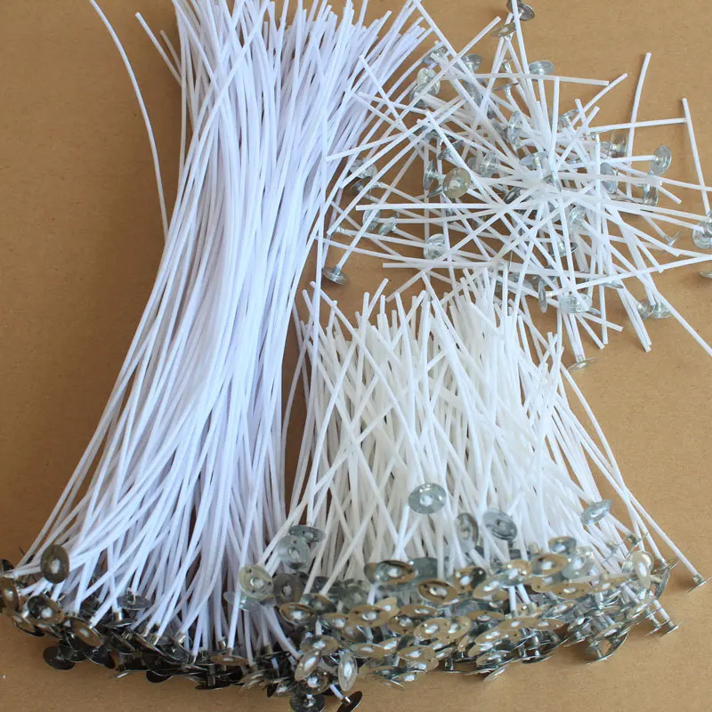 

8cm 10cm 15cm 20cm 50 PCS Candle Wicks Smokeless Wax Pure Cotton Core for DIY Candle Making Pre-waxed Wicks Party Supplies