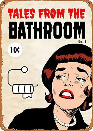 

Tales from The Bathroom Vintage Look Metal Sign Patent Art Prints Retro Gift 8x12 Inch