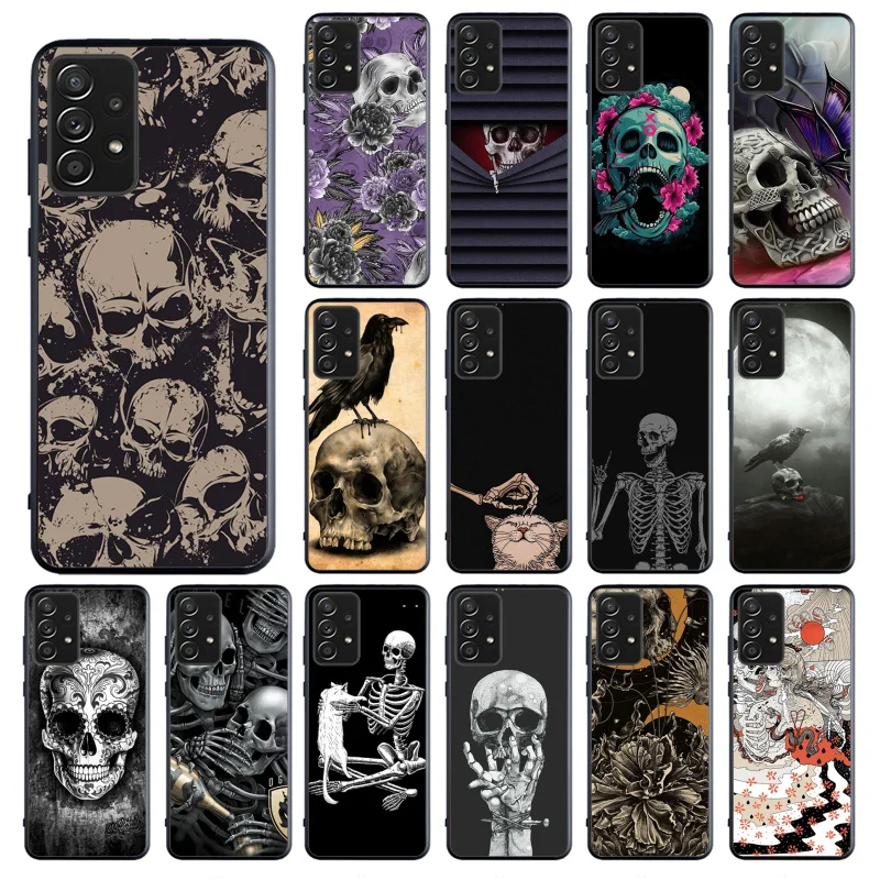 

Skull Bones PhoneCase for Samsung Galaxy A13 A22 A12 A32 A71 A11 A21S A33 A52 A72 A51 A50 A70 A31 M31 Funda Coque